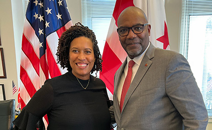 DC Mayor Murial Bowser and UDC President Maurice Edington