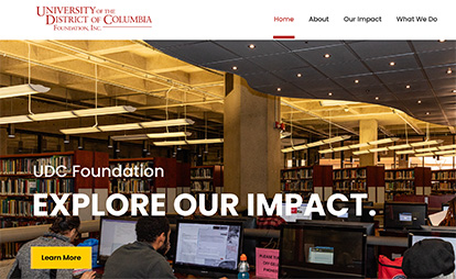 Screenshot of the UDC Foundation website