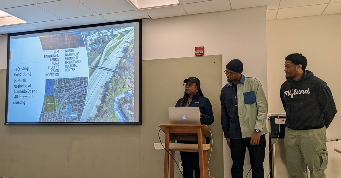 Members of UDC NOMAS Student Organization Making Presentations