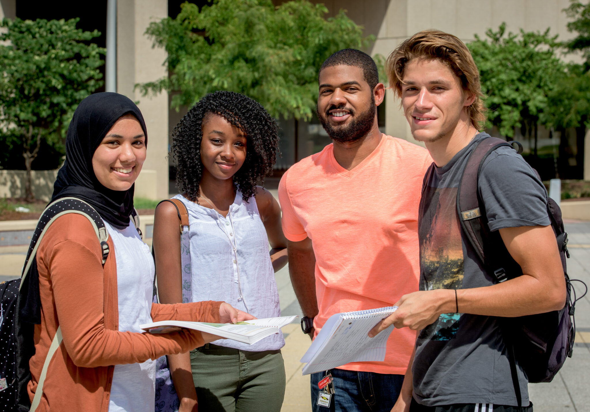 4 students on the UDC campus