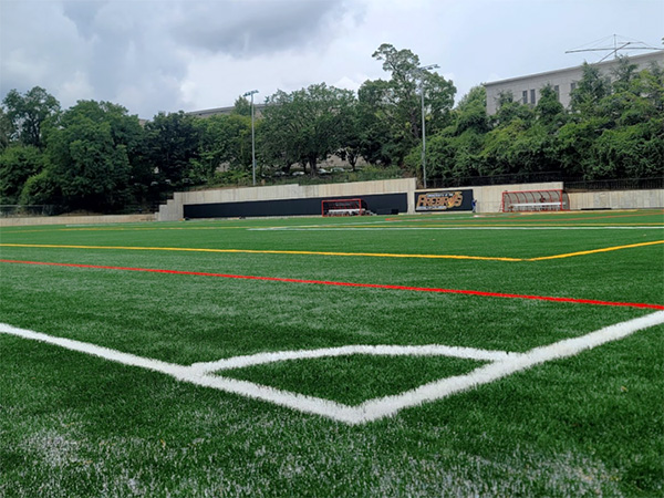 New athletic turf field