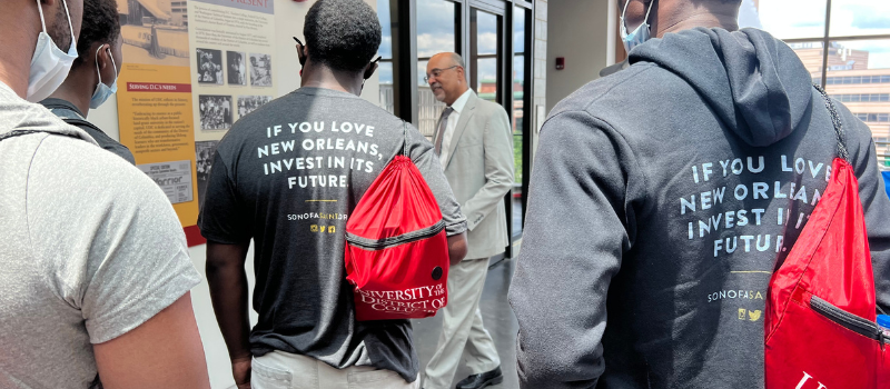 UDC President Ronald Mason hosting mentees from Son of a Saint.