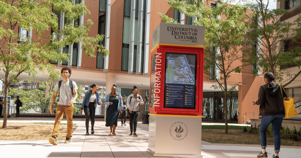 UDC Students by Information Tower